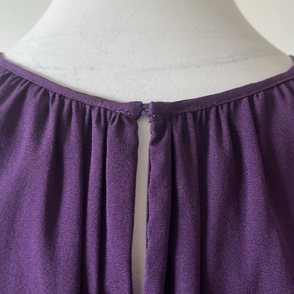 Theory Silk Purple Halter Top Size M - Picture 7 of 11